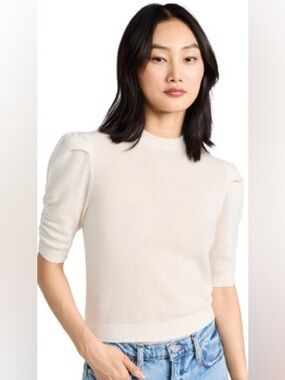 Frame• NWT Ruched sleeved sweater wool/ cashmere blend